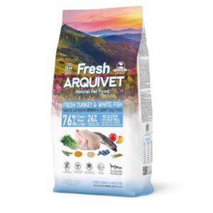 ARQUIVET Fresh Senior & Light Turkey and white fish - sausas maistas šunims - 10kg