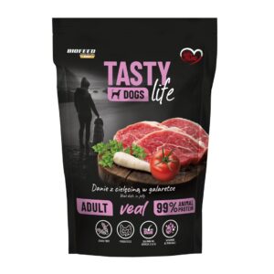 BIOFEED Tasty Dogs Life Veal - drėgnas ėdalas šunims - 500g