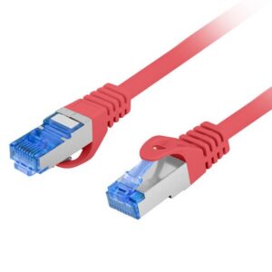 LANBERG PATCHCORD S/FTP CAT.6A 0.5M RAUDONAS LSZH - Image 3
