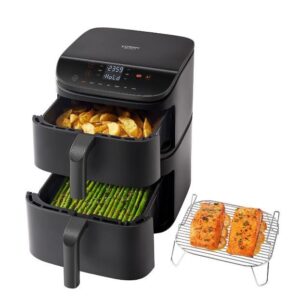 Cosori CAF-DC121-ADER Dvigubas 10,8 L Autonominės Karšto oro gruzdintuvė Juoda - Image 3