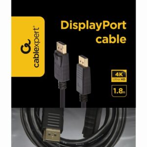 Gembird CC-DP2-6 „DisplayPort“ kabelis 1,8 m Juoda - Image 3
