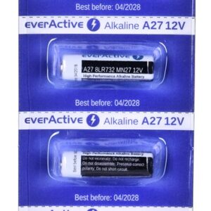 5 x everActive 27A 12V šarminės baterijos - lizdinė plokštelė 5 vnt.