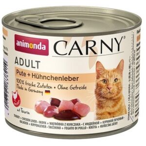 ANIMONDA Cat Carny Adult Kalakutiena su vištienos kepenėlėmis - drėgno kačių ėdalo - 200 g