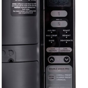 Ninja SL451EU gruzdintuvė Dvigubas 9,5 L Autonominės 2470 W Karšto oro gruzdintuvė Juoda - Image 2