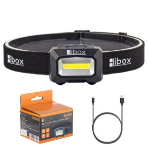Libox LB0107 žibintuvėlis Juoda Ant galvos tvirtinamas žibintuvėlis LED
