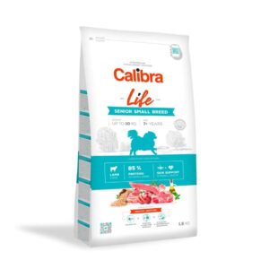 CALIBRA Dog Life Senior Small Breed Lamb - sausas maistas šunims - 1,5kg