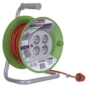 Activejet AJE-PB/20M elektros tinklo ilgintuvas 4 AC išvestis(ys / čių) Vidaus Pilka, Gelsvai žalsva spalva - Image 3