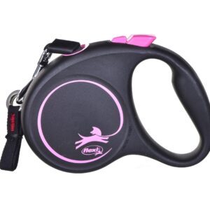 Flexi Black Design S 5 m Geltona Šuo Susitraukiantis pavadėlis - Image 2