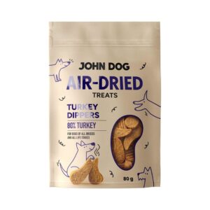 JOHN DOG Air-Dried Turkey dippers - skanėstas šuniui - 80g