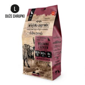 WIEJSKA ZAGRODA Jautiena su šerniena L – sausas šunų maistas – 9kg