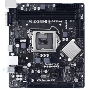 Biostar H61MHV3 pagrindinė plokštė Intel® H61 LGA 1155 (Socket H2) „micro ATX“ - Image 2