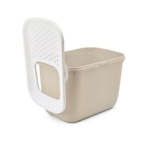 SAVIC HOP Kavos Spalvos su Balta Dangčiu – Kačių Tualetas – 58,5x39x39,5 cm – 1 vnt. - Image 2