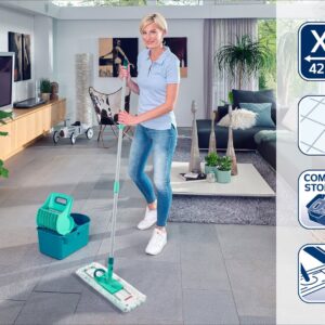 Leifheit 55092 šluota grindims plauti Mikro pluošto 8000 ml Sausas ir drėgnas Mikro pluoštas Mėlyna, Pilka - Image 2