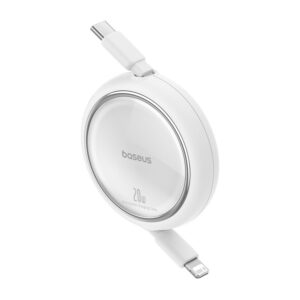 Baseus Free2Pull - 20 W USB-C į Lightning ištraukiamas kabelis, 1 m (baltas) - Image 2