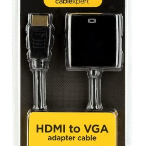 Gembird A-HDMI-VGA-04 vaizdo kabelio adapteris 0,15 m VGA (D-Sub) HDMI A tipo (standartinis) Juoda - Image 3