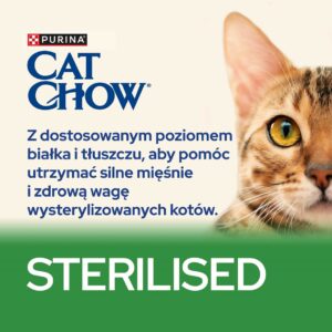 Purina CAT CHOW STERILISED sausas kačių maistas 1,5 kg Suaugusių Viščiukas