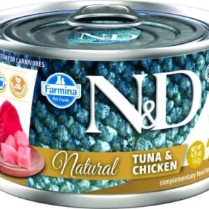 FARMINA N&D Cat Natural Tuna&Chicken - drėgnas kačių ėdalas - 140 g