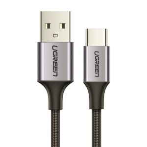 Ugreen USB-A/USB-C QC 3.0 3A 2 m kabelis US288 (pilkos spalvos)