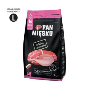PAN MIĘSKO Veršiena su putpele L - sausas maistas šuniukams - 9kg