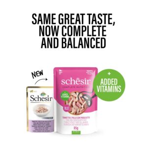 SCHESIR in jelly Tuna and chicken with ham - šlapias kačių maistas - 85 g - Image 2