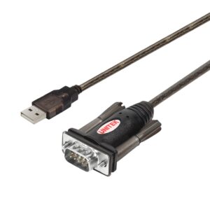 UNITEK Y-105 serijinis kabelis Juoda 1,5 m USB A tipo DB-9