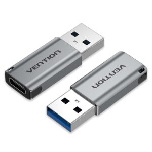 Vention CDPH0 kabelių lizdinio / kištukinio jungčių tipo keitiklis USB A USB C Pilka