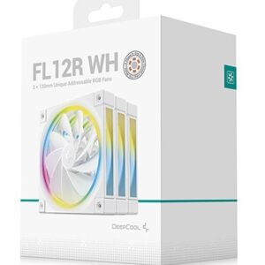DeepCool FL12R WH-3 IN 1 Kompiuterio korpusui Ventiliatorius 12 cm Balta 3 vnt - Image 3