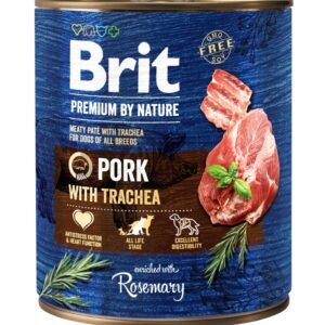 BRIT Premium by nature Pork with Trachea - drėgnas ėdalas šunims - 800g