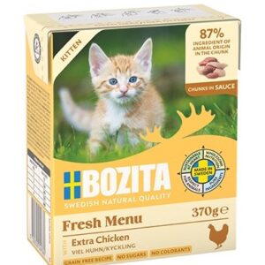 BOZITA Fresh Menu Kitten Chunks in sauce - šlapias kačių maistas - 370g