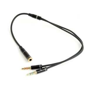 Gembird !Adapter audio stereo 3.5mm mini Jack/4PIN/ garso kabelis 0,2 m 2 x 3.5mm Juoda - Image 2