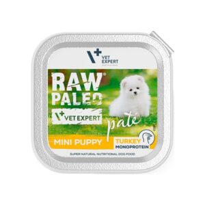 RAW PALEO Pate Mini Puppy Turkey - šlapias maistas šuniukams - 150 g