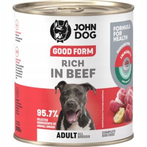 JOHN DOG Good Form Rich in beef - drėgnas ėdalas šunims - 800g