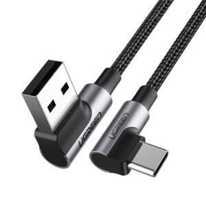 Ugreen 20856 USB kabelis USB 2.0 USB A USB C Juoda, Sidabras