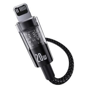 Baseus Gem USB-C ir iP greitojo įkrovimo kabelis 1 m 20 W Juodas - Image 2