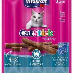 VITAKRAFT CatStick Mini with flounder and Omega-3 - skanėstas katėms - 3 vnt