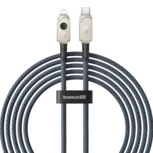 Baseus Unbreakable USB C ir iP kabelis 2 m 20 W juodas