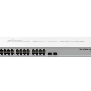 Mikrotik CRS326-24G-2S+RM tinklo komutatorius Valdomas L2 Gigabit Ethernet (10/100/1000) Pilka