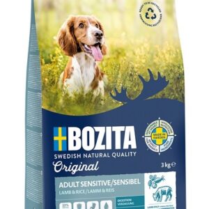 BOZITA Original Sensitive Digestion Lamb and rice - sausas maistas šunims - 3kg