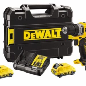 DEWALT DCD701D2-QW Belaidis gręžtuvas 2x 12V 2Ah XR TSTAK Juoda, Geltona
