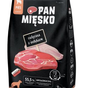 PAN MIĘSKO Veal with turkey M - sausas maistas šunims - 9kg