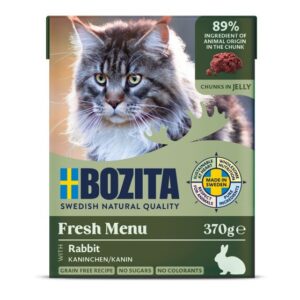 BOZITA Triušiena želėje - Drėgnas kačių maistas - 370 g