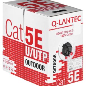 Q-LANTEC KIU5OUTS305Q tinklo kabelis 305 m Cat5e U/UTP (UTP) juodas - Image 3
