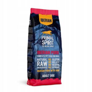 PRIMAL SPIRIT Iberian 70% Kiaulienos Kumpis – pusiau drėgnas šunų maistas – 12 kg