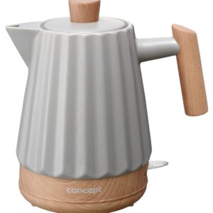Concept RK0091 Keramikinis elektrinis virdulys 1,5 l šviesiai pilkos spalvos