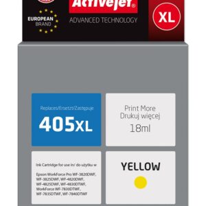 Activejet AE-405YNX rašalas (pakaitinis Epson 405XL C13T05H44010; Supreme; 18 ml; geltonas)