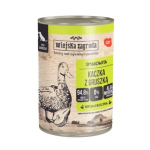 WIEJSKA ZAGRODA Duck with pear - drėgnas ėdalas šunims - 400g
