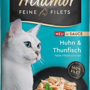 MIAMOR Fine Filets Chicken with tuna in sauce - šlapias kačių maistas - 100g