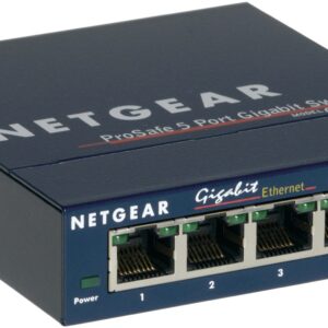 NETGEAR GS105 Ne-valdomas Gigabit Ethernet (10/100/1000) Mėlyna