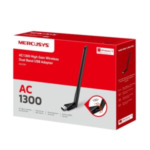 Belaidžio USB tinklo kortelė MERCUSYS MA30H AC1300 Dviejų juostų Juoda - Image 2