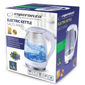 Esperanza EKK011W Elektrinis virdulys 1,7 l stiklinis/baltas 2200 W - Image 3